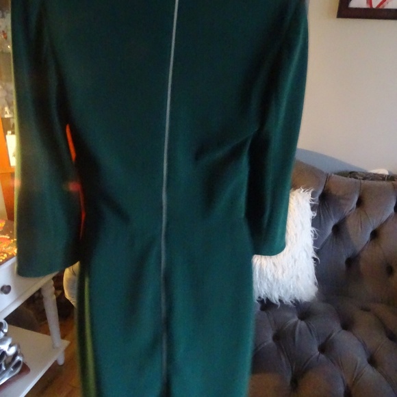 MIKAEL AGHAL DRESS SZIE 2 SQUARE NECK ZIPPER UP THE WHOLE BACK - Picture 2 of 5